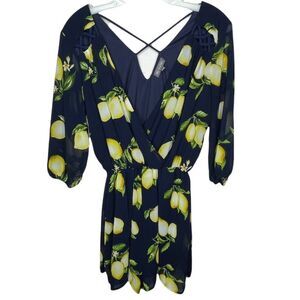 Rags To Wishes Lemons‎ Shorts Romper